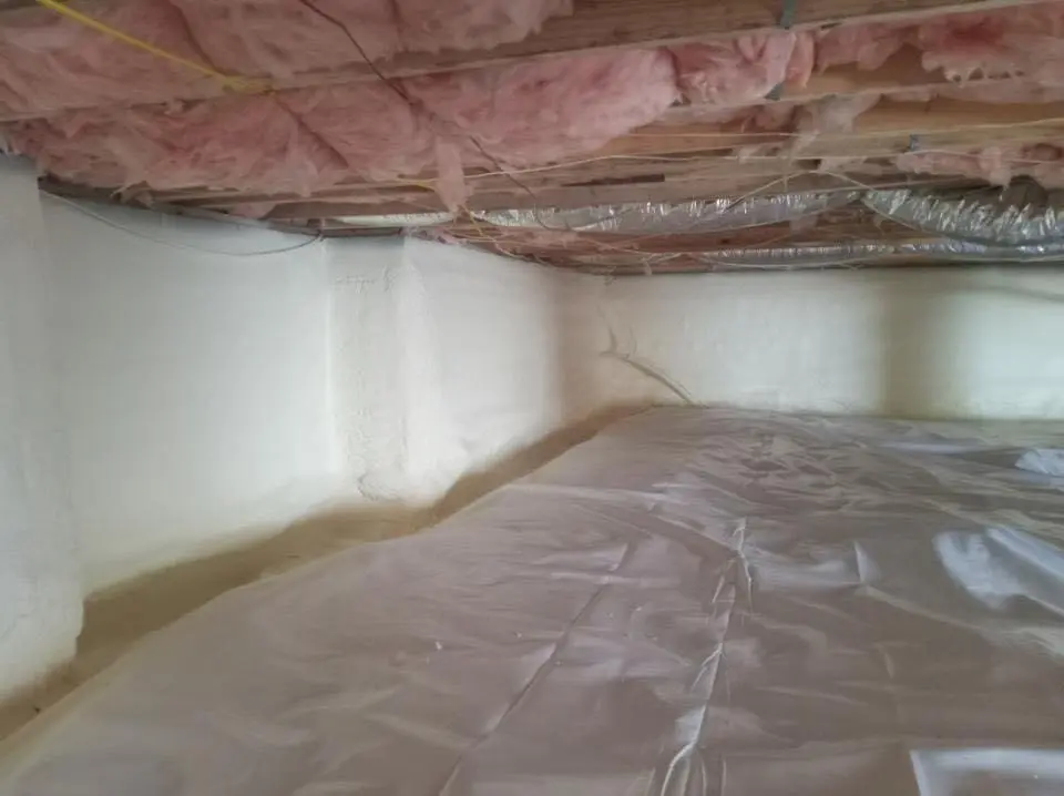 Crawl space encapsulation with closed-cell spray foam for Roof Maintenance in Edgewater